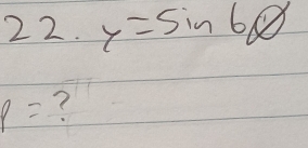 y=sin 6θ
p= ?