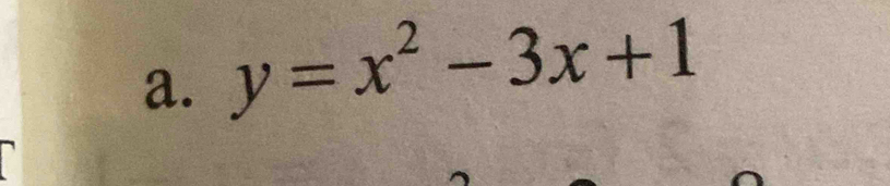 y=x^2-3x+1