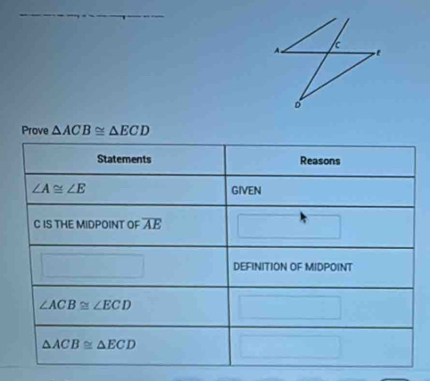 Prove △ ACB≌ △ ECD