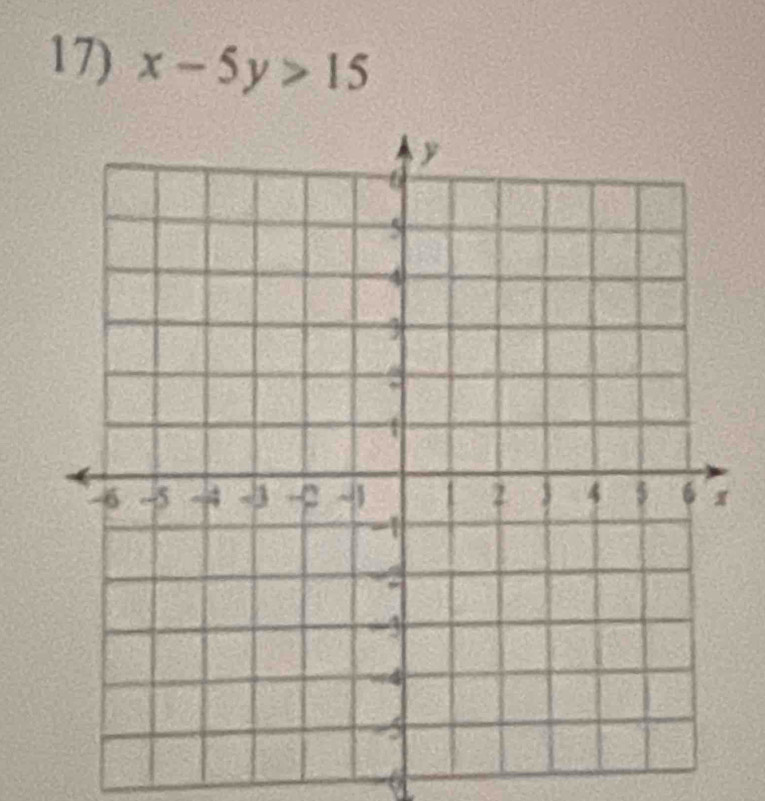 x-5y>15