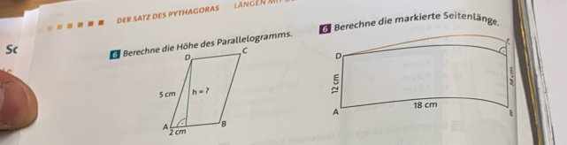 Der satz des pythagorAS längen N
G. Berechne die markierte Seitenlänge.
Sc