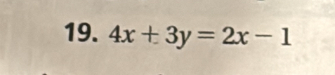 4x+3y=2x-1