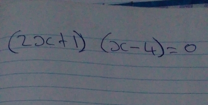 (2x+1)(x-4)=0