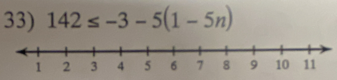 142≤ -3-5(1-5n)