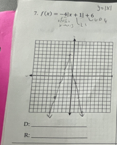 f(x)=-4|x+1|+6
D:_ 
R: 
_