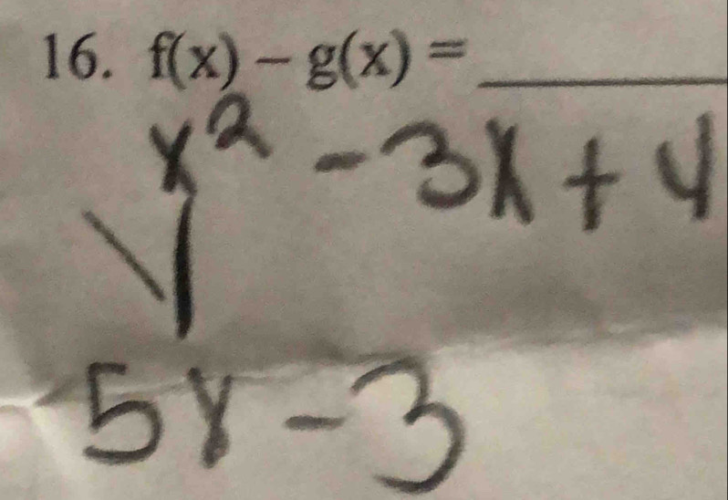 f(x)-g(x)= _