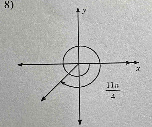 y
x
- 11π /4 