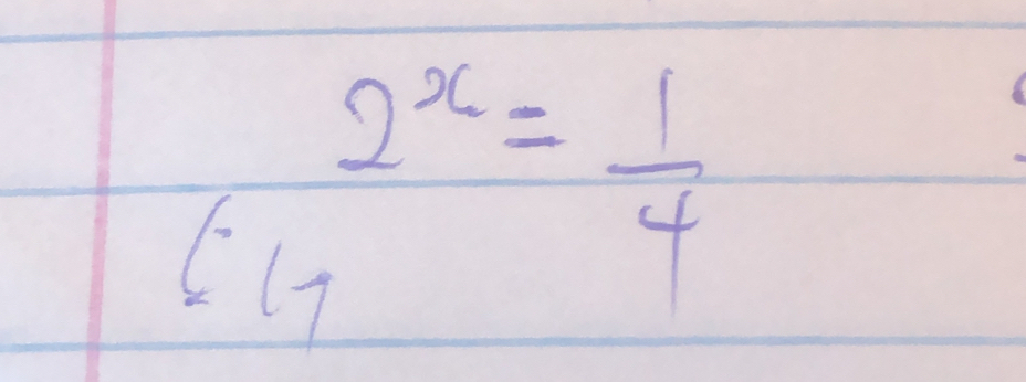  2^x/6^x4 = 1/4 