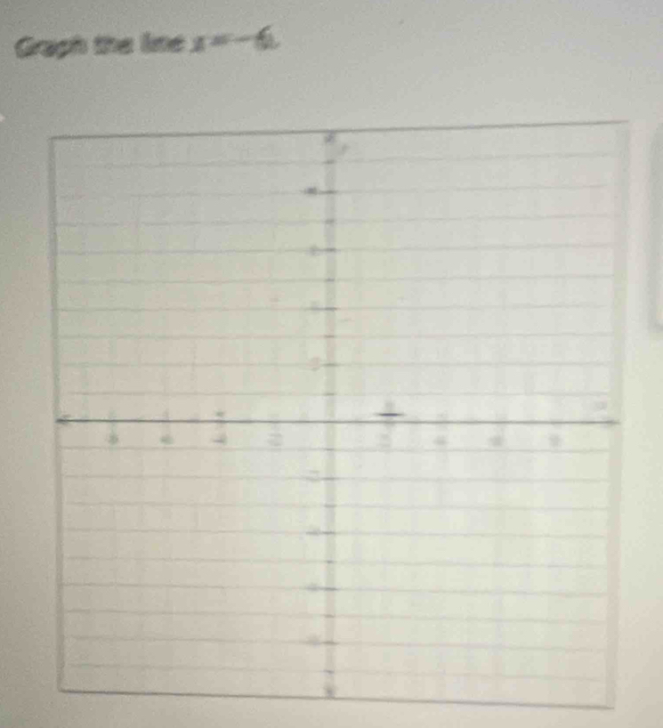 Graph the lime x=-6