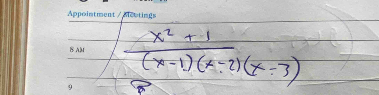  (x^2+1)/(x-1)(x-2)(x-3) 