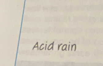 Acid rain