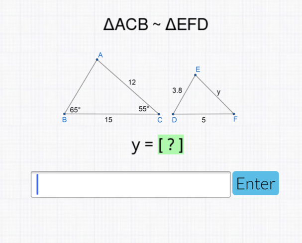 Delta ACBsim Delta EFD
y=[?]
Enter