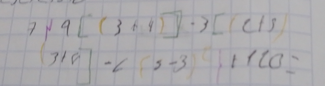 7beginbmatrix 9[(3+4)]· 3[(Cl3) +118) -c(5-3).11CO=