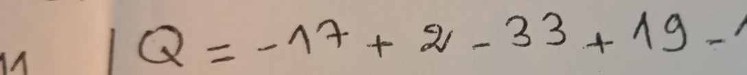 A
IQ=-17+2-33+19-