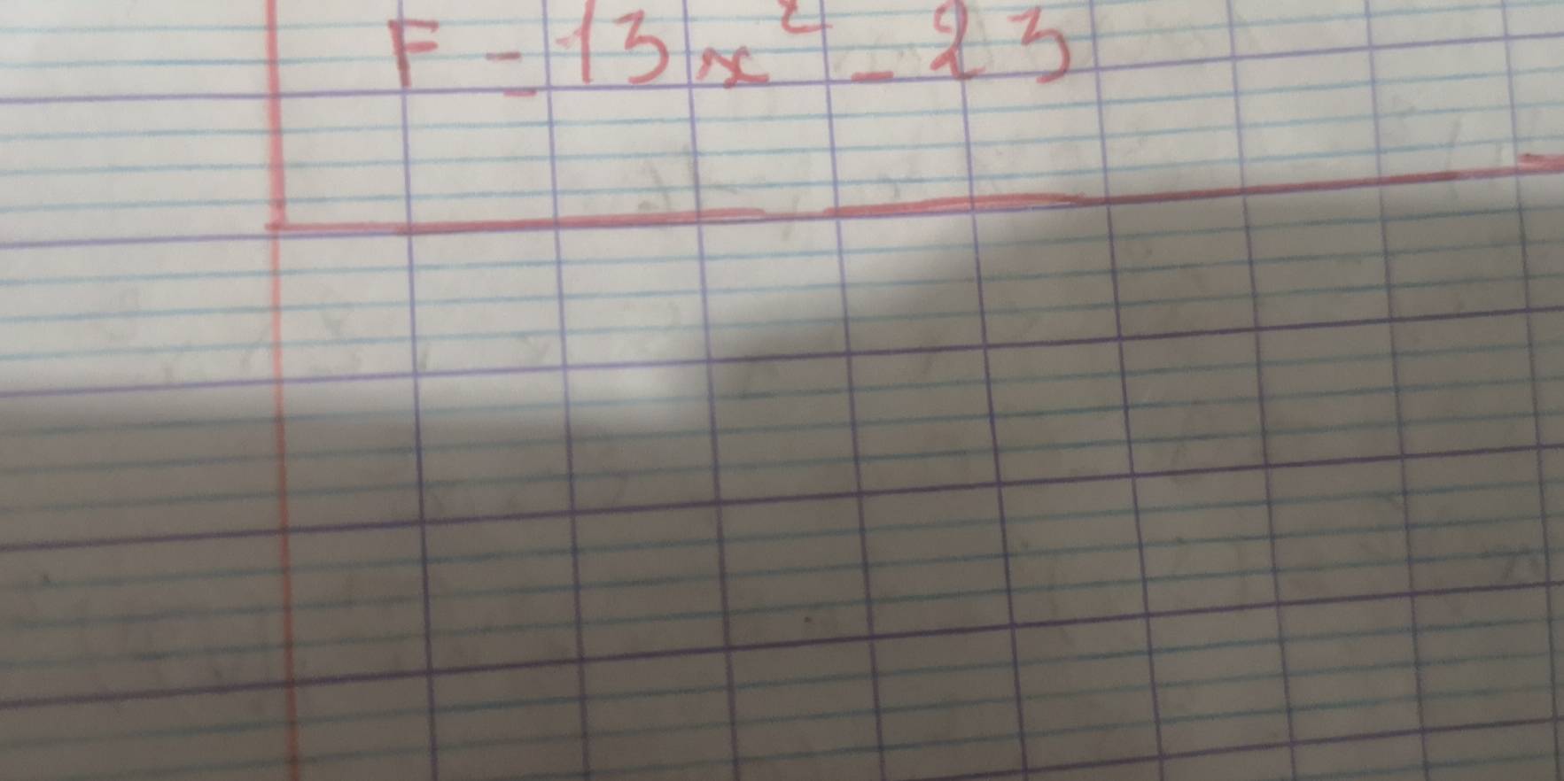 F=13x^2-23