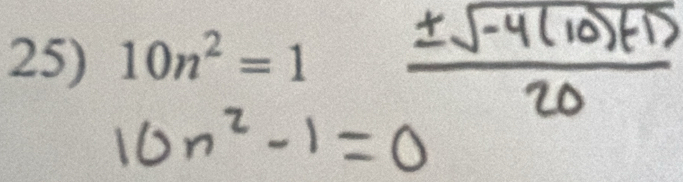 10n^2=1