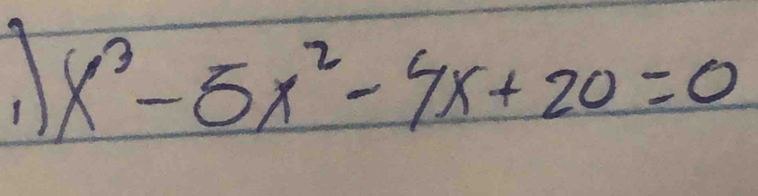 x^3-5x^2-4x+20=0