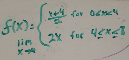 f(x)=beginarrayl  (1+4)/2 for4+4 lim _2endarray