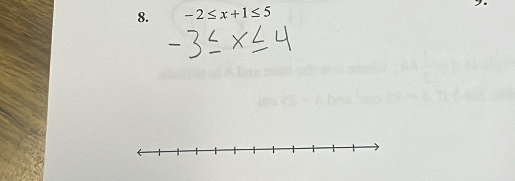 -2≤ x+1≤ 5