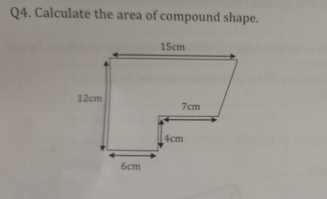 Solved: Calculate the area of compound shape. [Math]
