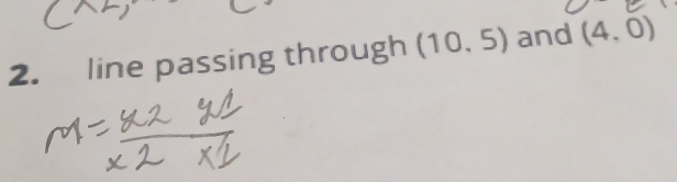 line passing through (10.5) and (4,0)