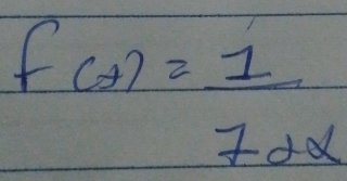 f(x)= 1/7dx 