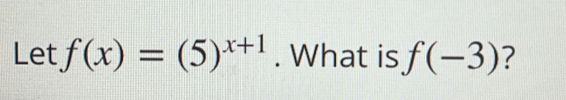 Let f(x)=(5)^x+1. What is f(-3) ?