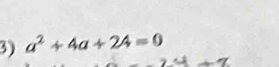 a^2+4a+24=0