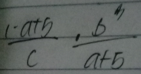 frac 1·  (a+5)/c · frac b^4a+5