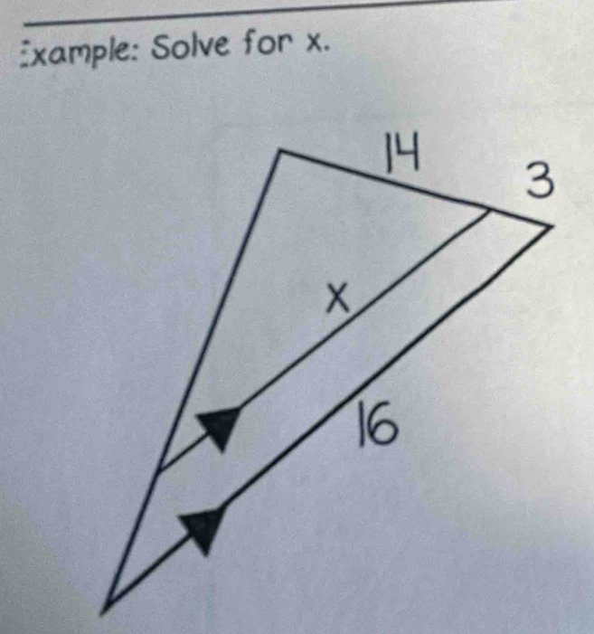 xample: Solve for x.