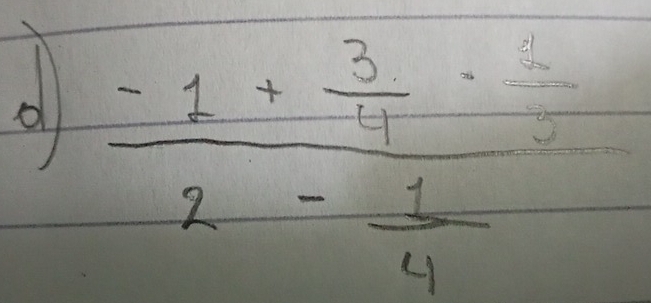 ol frac -1+ 3/4 ·  3/2 2- 1/4 