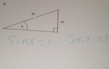 sin x=1 sin x=0.5