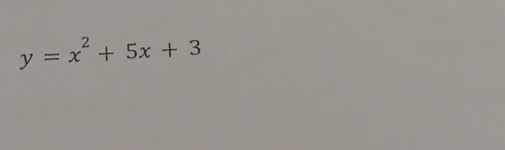 y=x^2+5x+3