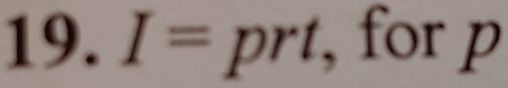 I=prt , for p