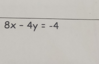 8x-4y=-4