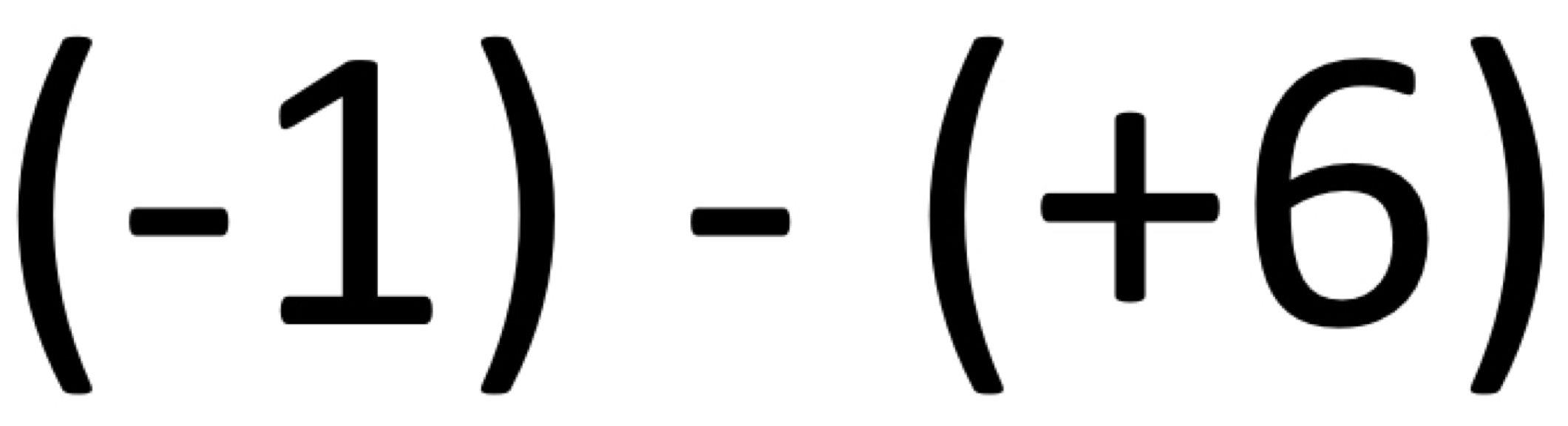 (-1)-(+6)