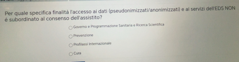 Risolto:Per quale specifica finalità l'accesso ai dati (pseudonimizzati ...