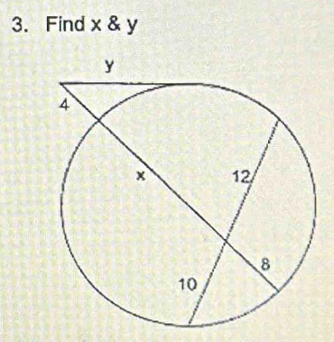 Find x & y