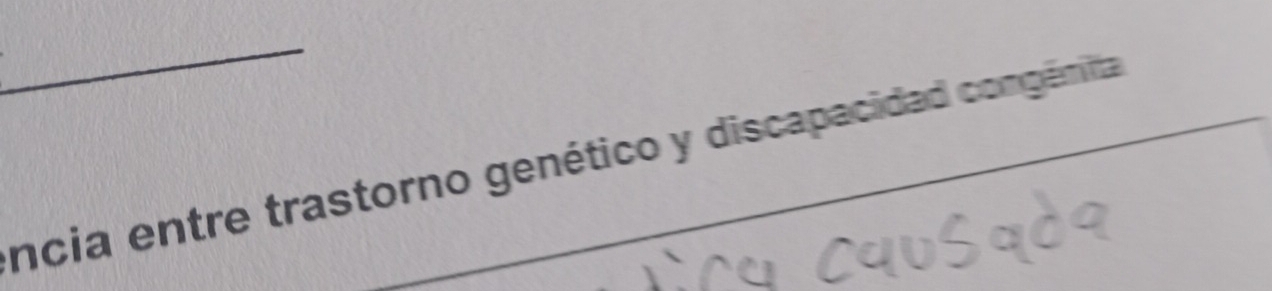 incia entre trastorno genético y discapacidad congénita