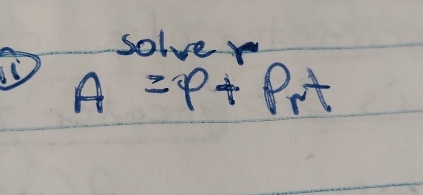 solve 
C A=p+p_rt