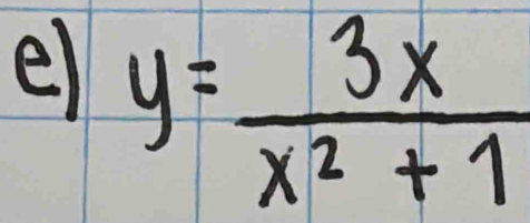 el y= 3x/x^2+1 