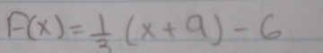 F(x)= 1/3 (x+9)-6