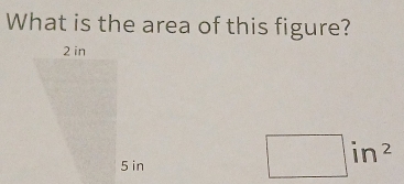 What is the area of this figure?
□ in^2