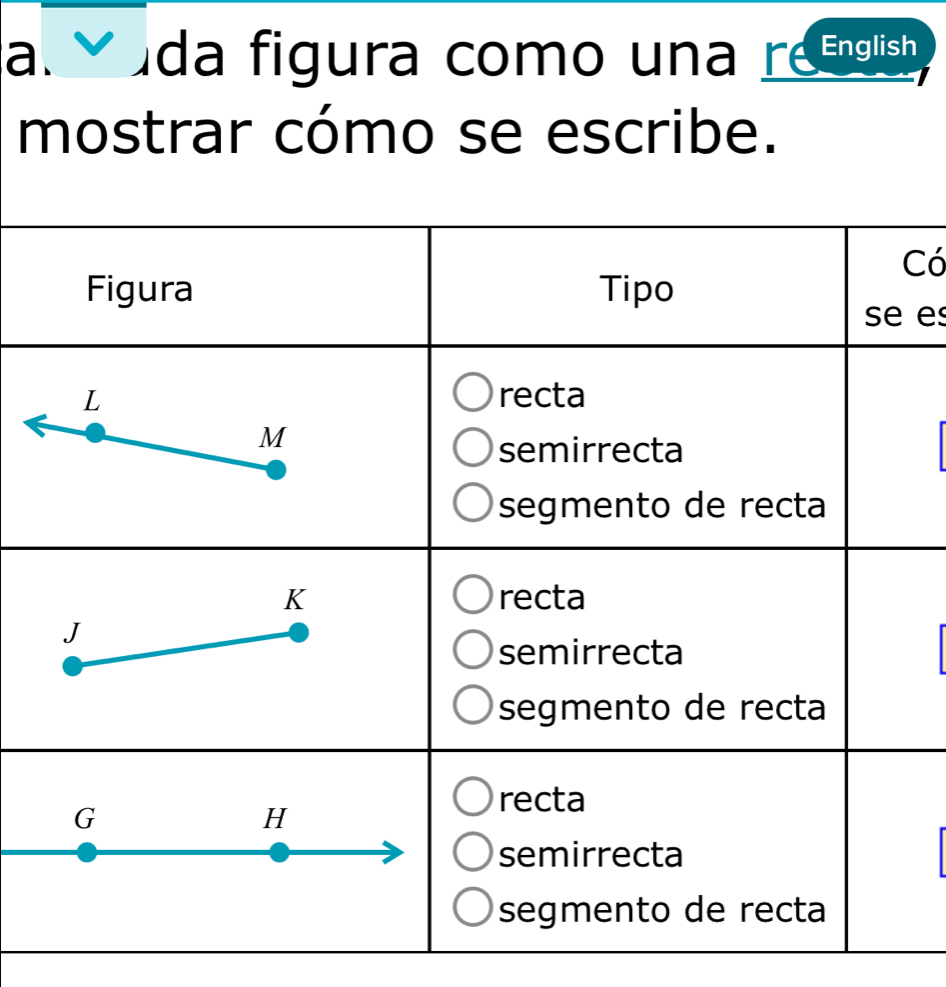 da figura como una re English 
mostrar cómo se escribe. 
Có 
es