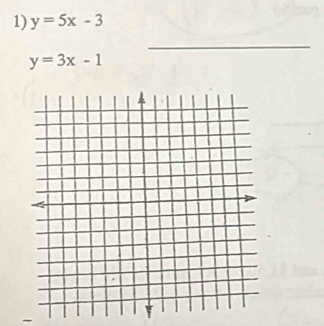 y=5x-3
_
y=3x-1