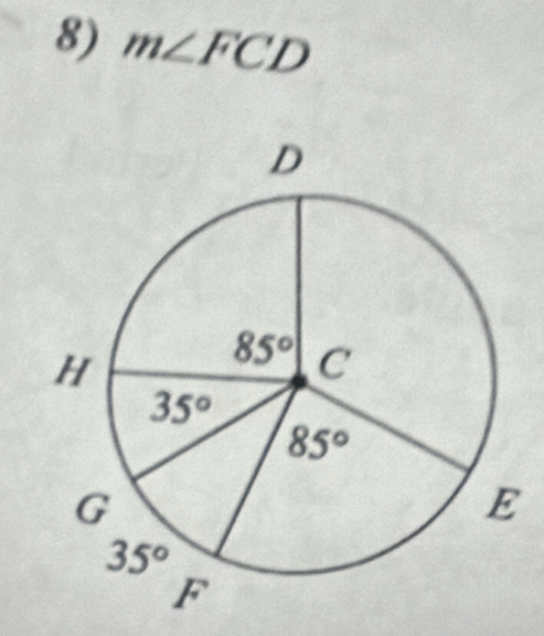 m∠ FCD