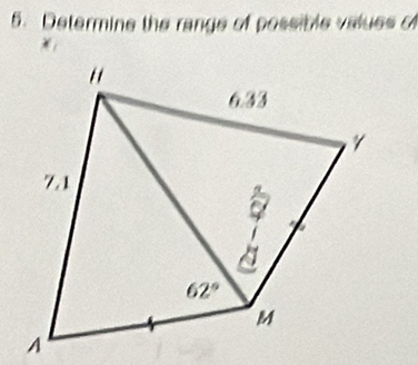 Determine the range of possible values o