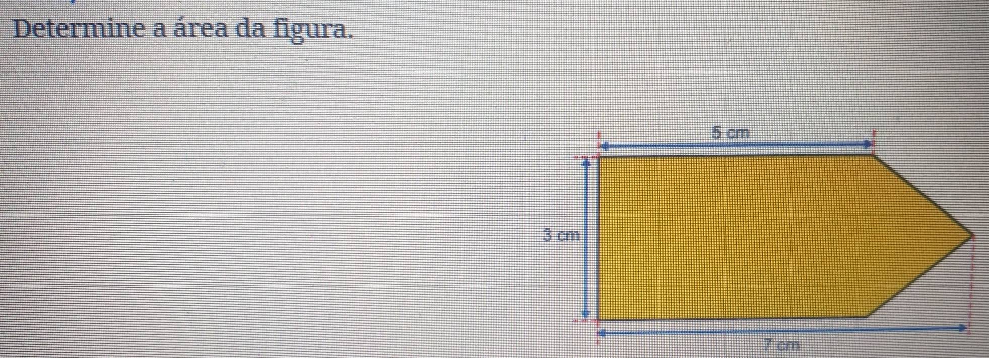 Determine a área da figura.