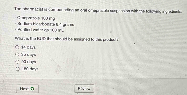 Solved: The pharmacist is compounding an oral omeprazole suspension ...