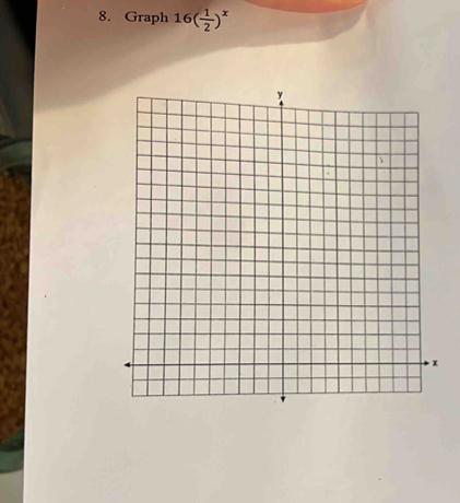 Graph 16( 1/2 )^x